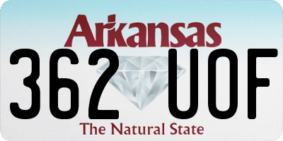 AR license plate 362UOF