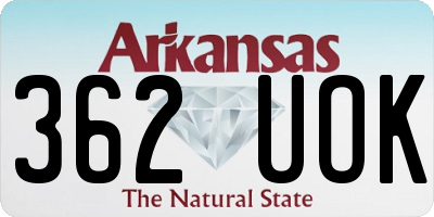 AR license plate 362UOK