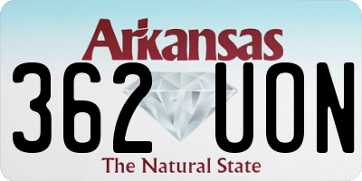 AR license plate 362UON