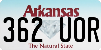 AR license plate 362UOR
