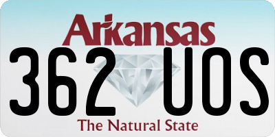 AR license plate 362UOS