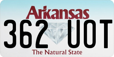 AR license plate 362UOT