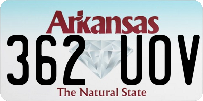 AR license plate 362UOV