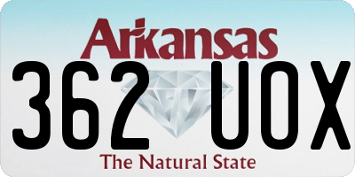 AR license plate 362UOX