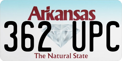 AR license plate 362UPC