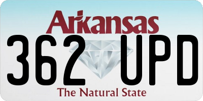 AR license plate 362UPD