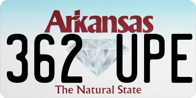 AR license plate 362UPE