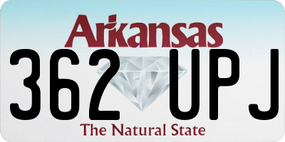 AR license plate 362UPJ