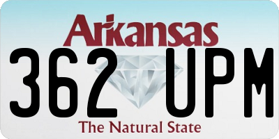 AR license plate 362UPM