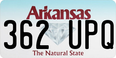 AR license plate 362UPQ