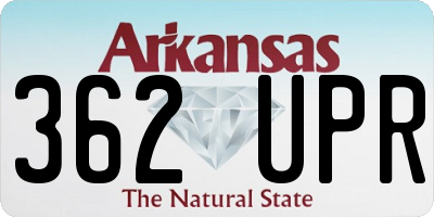 AR license plate 362UPR