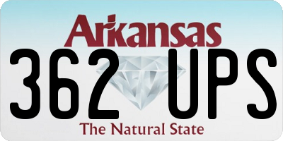 AR license plate 362UPS