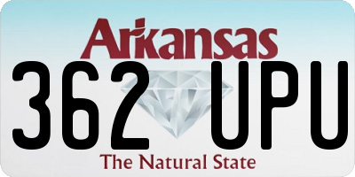 AR license plate 362UPU