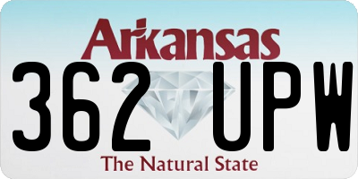AR license plate 362UPW
