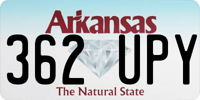AR license plate 362UPY