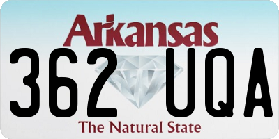 AR license plate 362UQA