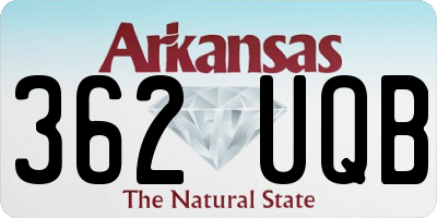 AR license plate 362UQB