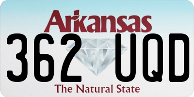 AR license plate 362UQD