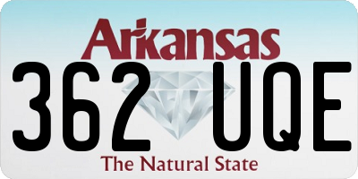 AR license plate 362UQE