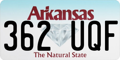 AR license plate 362UQF