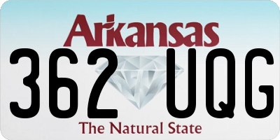 AR license plate 362UQG