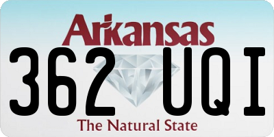 AR license plate 362UQI