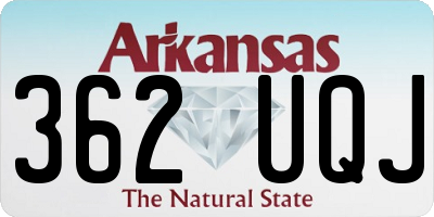 AR license plate 362UQJ