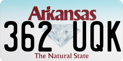 AR license plate 362UQK