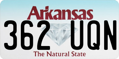 AR license plate 362UQN