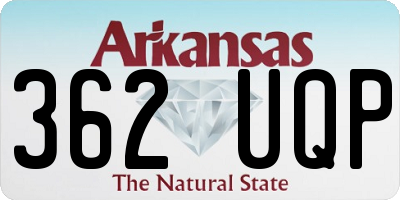 AR license plate 362UQP