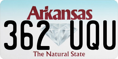 AR license plate 362UQU