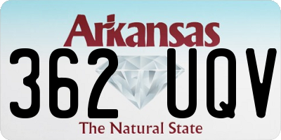 AR license plate 362UQV