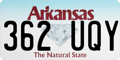 AR license plate 362UQY