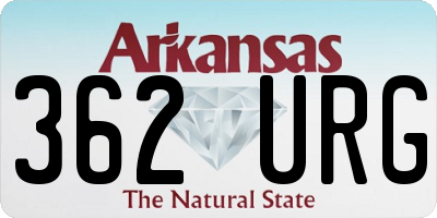 AR license plate 362URG