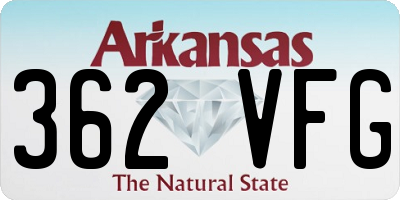 AR license plate 362VFG
