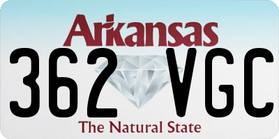 AR license plate 362VGC
