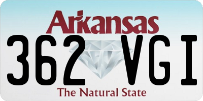 AR license plate 362VGI