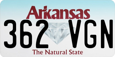 AR license plate 362VGN