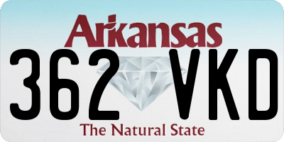 AR license plate 362VKD