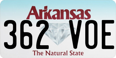 AR license plate 362VOE