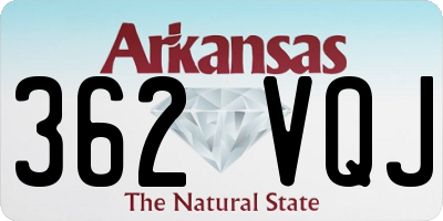 AR license plate 362VQJ