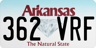 AR license plate 362VRF