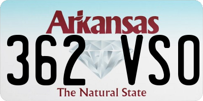AR license plate 362VSO