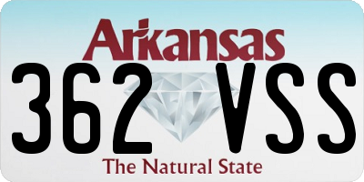 AR license plate 362VSS