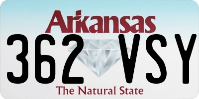 AR license plate 362VSY