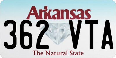 AR license plate 362VTA