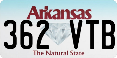 AR license plate 362VTB