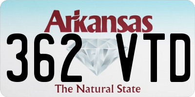 AR license plate 362VTD