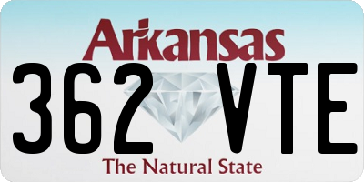 AR license plate 362VTE