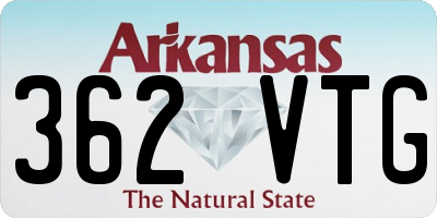 AR license plate 362VTG